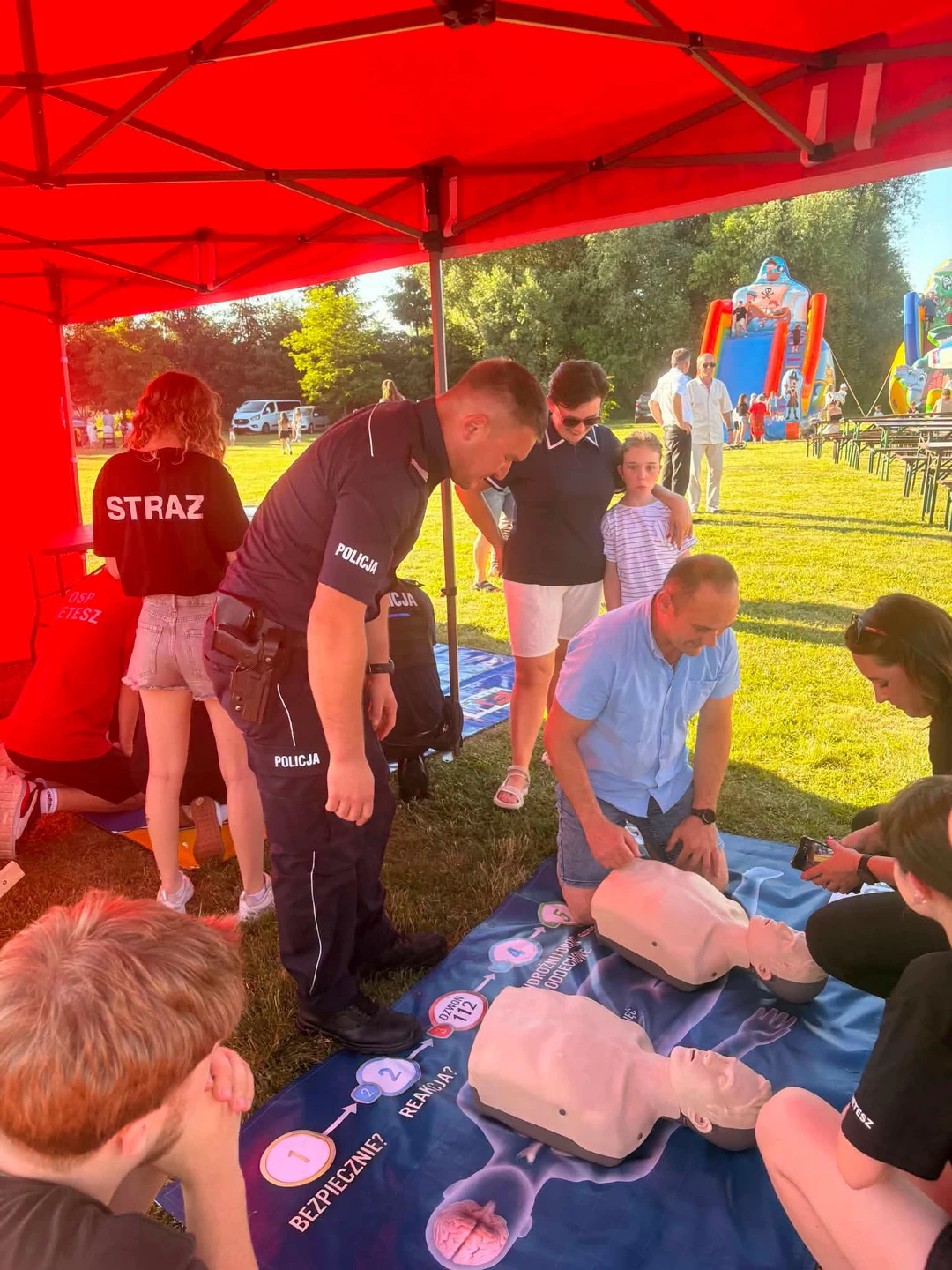 Trening pierwszej pomocy podczas pikniku KGW w Kańczudze — zdjęcie 9